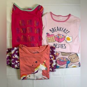 Kids Rainbow and Fun PJ Sets Lot of Three- Size 6